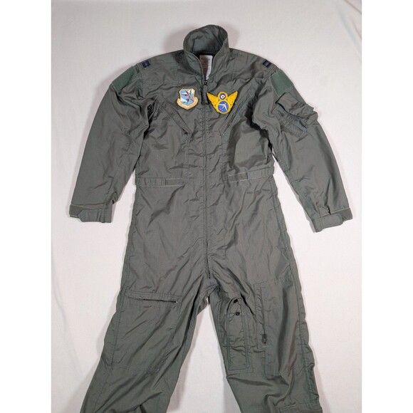 USGI CWU-27/P Fire Resistant Sage Green Summer Flyer's Coveralls Flight Suit 42L - Picture 2 of 15